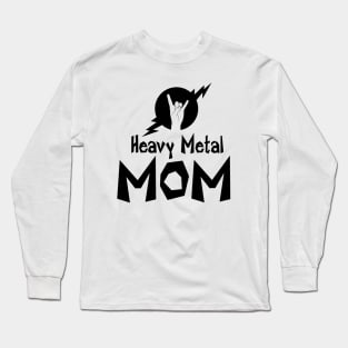 Heavy Metal Mom, with Horns Long Sleeve T-Shirt